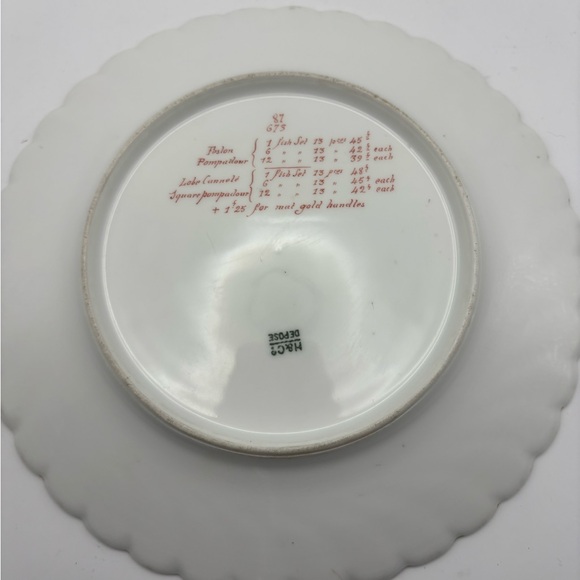 Salesman Limoges Elegant White Porcelain Plate - Picture 8 of 12